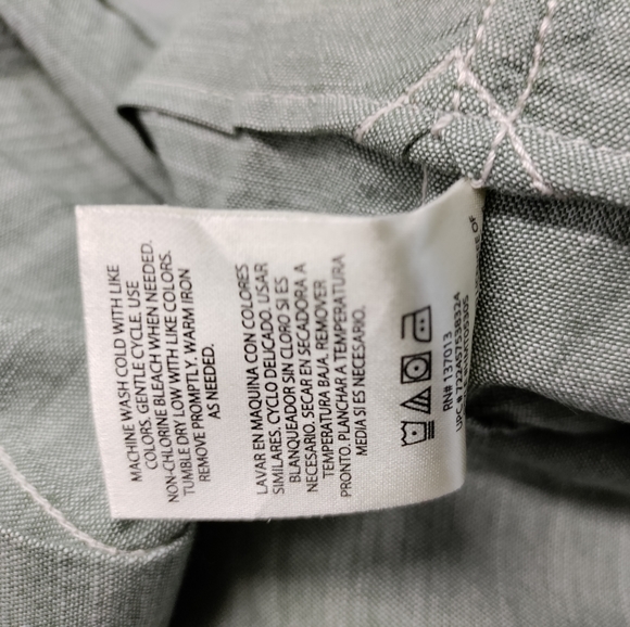 Woolrich | Green Button Down Short Sleeve Shirt men's Size XXL - Picture 6 of 14